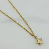 Set Cadena Lazo + Dije Estrella / 1,25 gr / 45 cm Oro Amarillo 18K