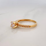 Anillo Solitario Churumbela 2.95 g / T7 1/4 Oro Amarillo 18K