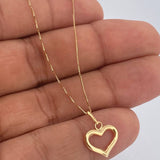 Set Cadena y Dije Veneciana + Silueta Corazon 1.4gr / Oro Amarillo 18K (Oferta) $