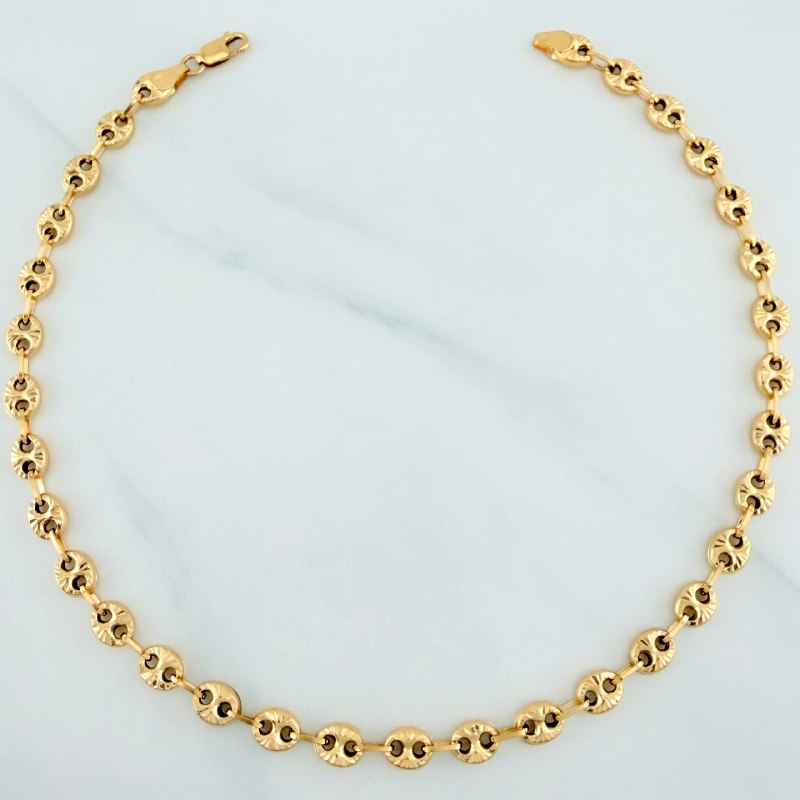 Tobillera Gc 6.25 g / 28 cm / 5 mm Oro Amarillo 18K