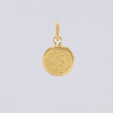 Dije Circulo Letra S 0.4g / 1.6cm Oro Amarillo 18K