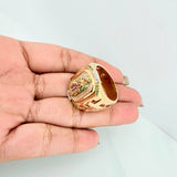 Anillo Virgen De Guadalupe 12.35 g / T9 1/2 Dos Oros Amarillo Blanco 18K