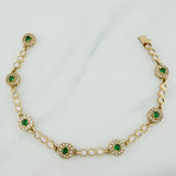 Pulso Tennis Halo 10 g / 18.2 cm / 7.14 mm Oro Amarillo 18K