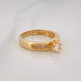 Anillo Solitario Puente 3.5 g / T6 1/4 Oro Amarillo 18K