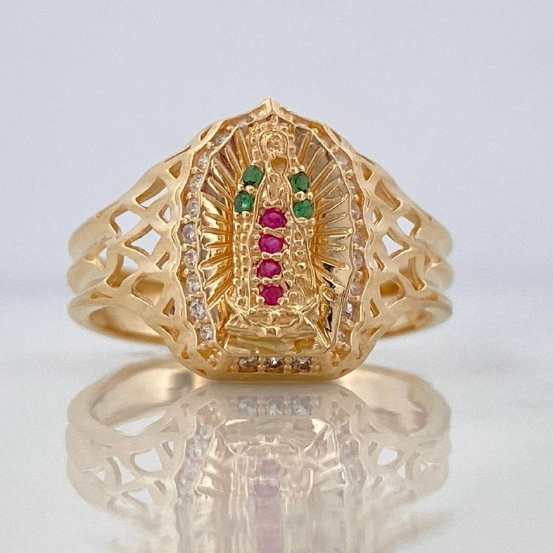 Anillo Virgen Guadalupe 3.6 g / T7 1/4 Oro Amarillo 18K