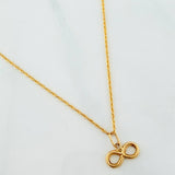Set Cadena Lazo + Dije Infinito / 1,4 gr / 50 cm Oro Amarillo 18K