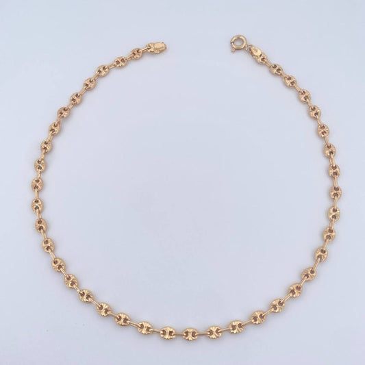 Tobillera Gc 3.3gr / 25cm / Oro Amarillo 18K $