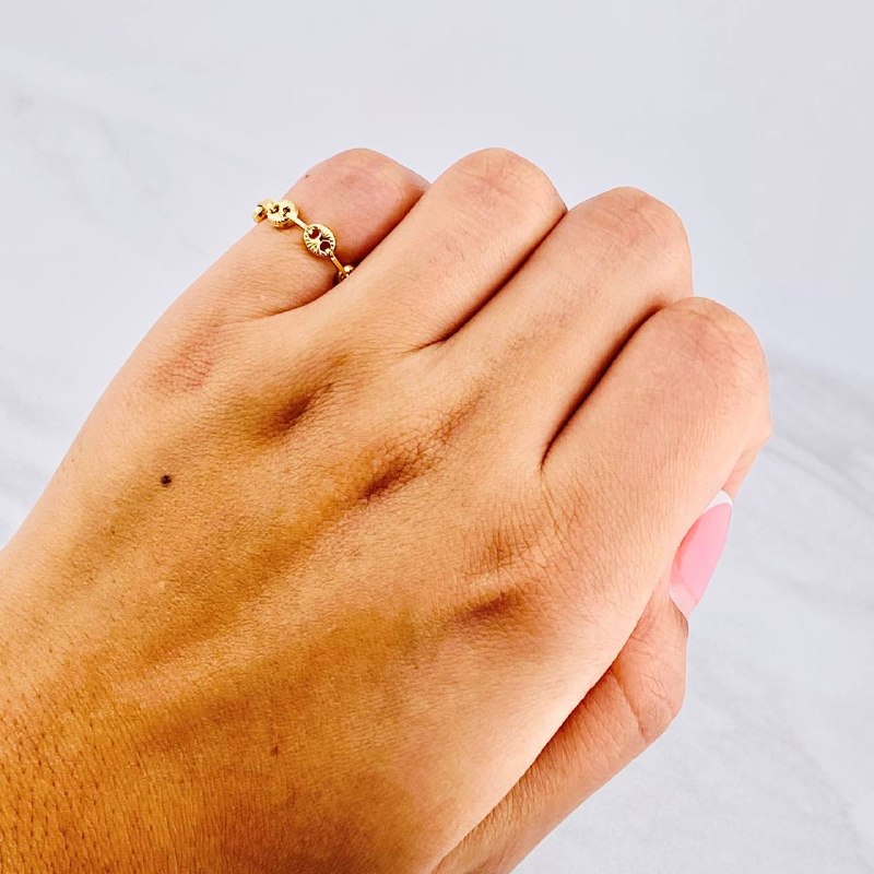 Anillo GC Diamantado 0.75g / T4 Oro Amarillo 18K