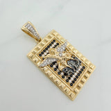 Dije Placa San Miguel Arcangel 10.35 g / 4.1 cm Tres Oros 18K