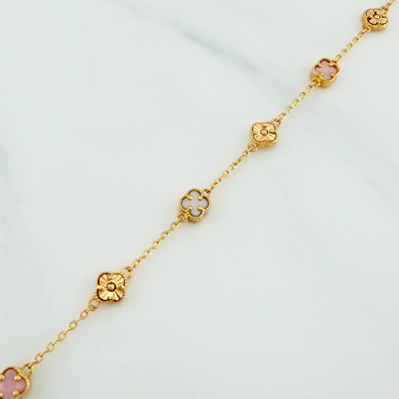 Pulso Trebol Aro Seguido 3.75 g / 21.5 cm / 4.9 mm Oro Amarillo 18K