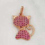 Dije Gato 2.1 g / 2.5 cm Oro Rosa 18K