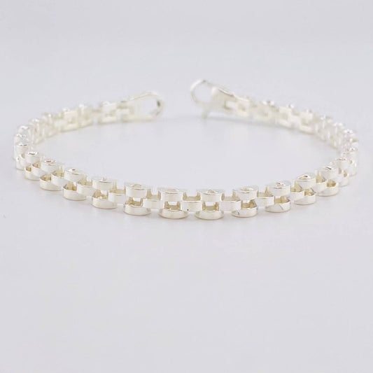 Pulso Eslabones Curvos 12.5g / 20.8cm / 5.1mm Plata 925
