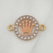 Herraje Corona 1.7 g / 2.2 cm Tres Oros 18K