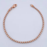 Pulso Ice 4.1gr / 18cm / Dos Oros Blanco Rosa +4 14K Italy &