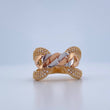Anillo Cruzado 6.85gr / T6 3/4 / Tres Oros 18K &