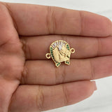 Herraje Herradura Caballo 2.05 g / 1.8 cm Dos Oros Amarillo Blanco 18K