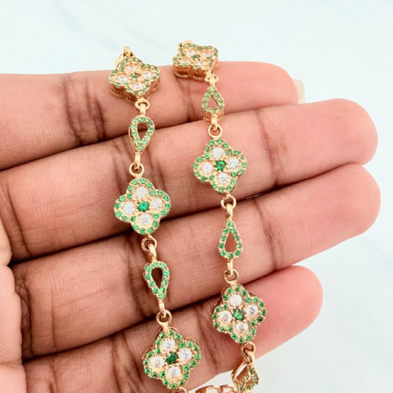 Pulso Trebol Gota 11.3 g / 20.2 cm / 9.4 mm Oro Amarillo 18K