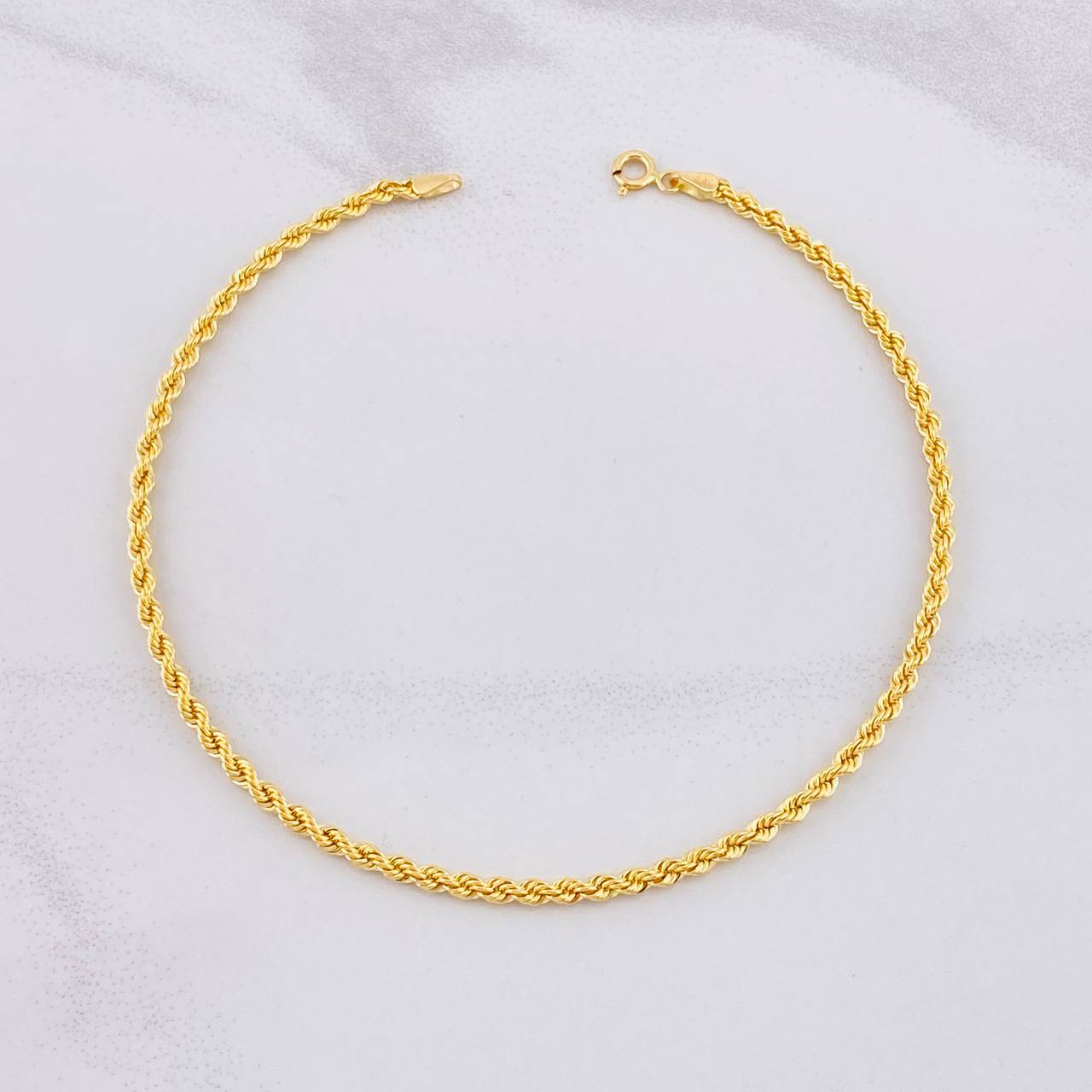 Tobillera Lazo 2.45g / 25.1cm / 2.7mm Oro Amarillo 18K