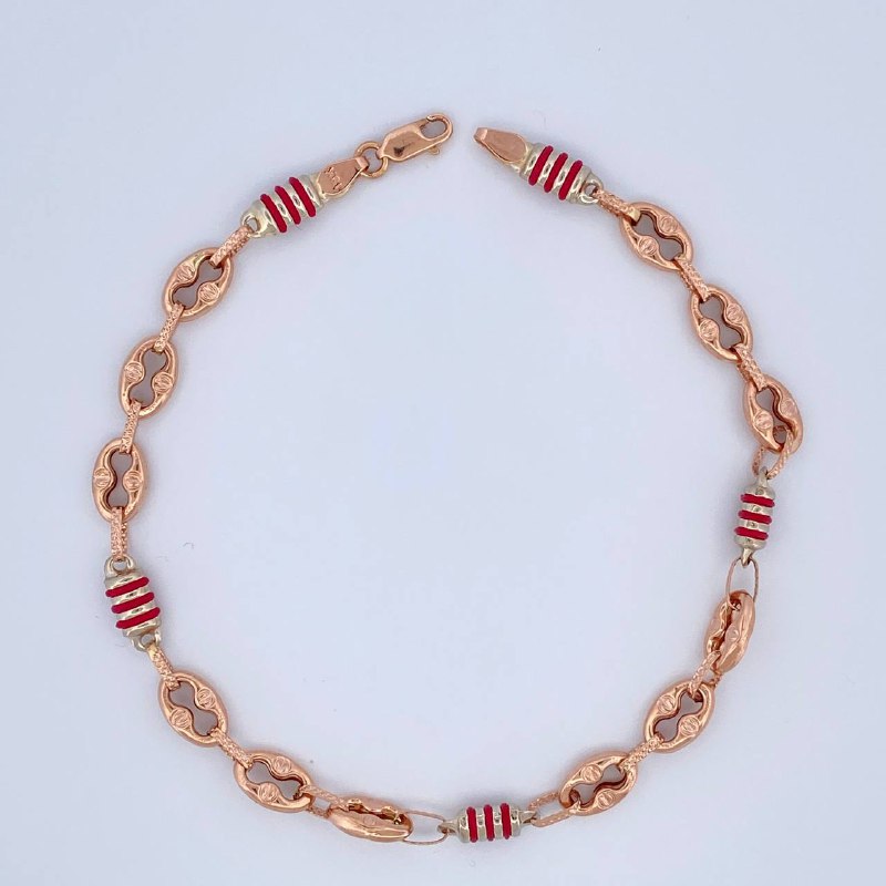 Tobillera Rustica Tornillo 7.1gr / 24.5cm / Oro 18K &