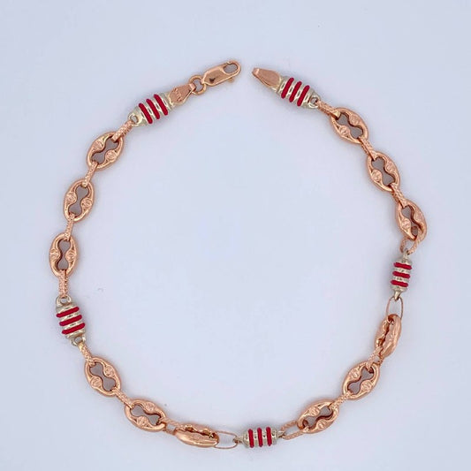 Tobillera Rustica Tornillo 7.1gr / 24.5cm / Oro 18K &