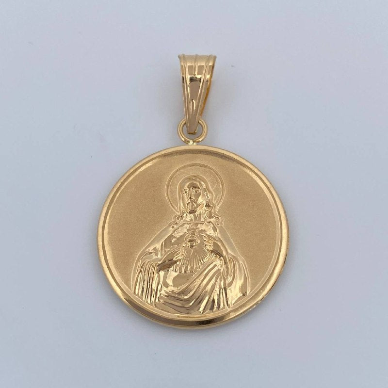 Dije Sagrado Corazon De Jesus - Virgen Del Carmen 3.45gr / 3.8cm / Oro Amarillo 18K &