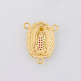 Herraje Crucero Virgen de Guadalupe 2.65g / 1.8cm Oro Amarillo 18K