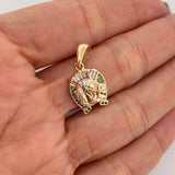 Dije Herradura Caballo 2.55 g / 2.5 cm Dos Oros Amarillo Blanco 18K
