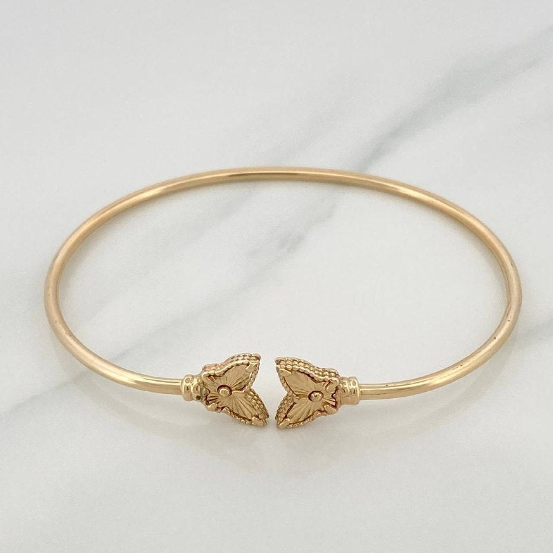 Pulso Aro Mariposa Diamantado 3.55 g / 16.8 cm / 1.6 mm Oro Amarillo 18K