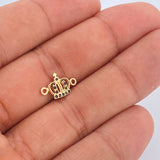 Herraje Corona 0.65gr / 1.5cm / Oro Amarillo 18K &