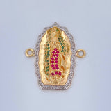 Herraje Virgen de Guadalupe 4.9gr / 2.5cm / Dos Oros Amarillo Blanco 18K $