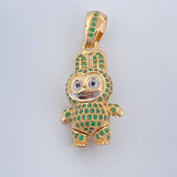 Dije Conejo Sonriente 5.95gr / 3.5cm / Dos Oros Amarillo Blanco 18K &