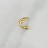 Piercing Espiral Bisel 0.5 g / 1 cm Oro Amarillo 18K