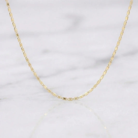 Cadena Escalera Plana 2.05 g / 50.5 cm / 1.55 mm Oro Amarillo 18K