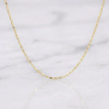 Cadena Escalera Plana 2.05 g / 50.5 cm / 1.55 mm Oro Amarillo 18K