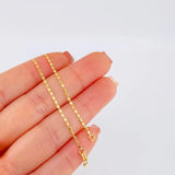 Cadena Escalera Plana 2.2 g / 50 cm / 1.6 mm Oro Amarillo 18K