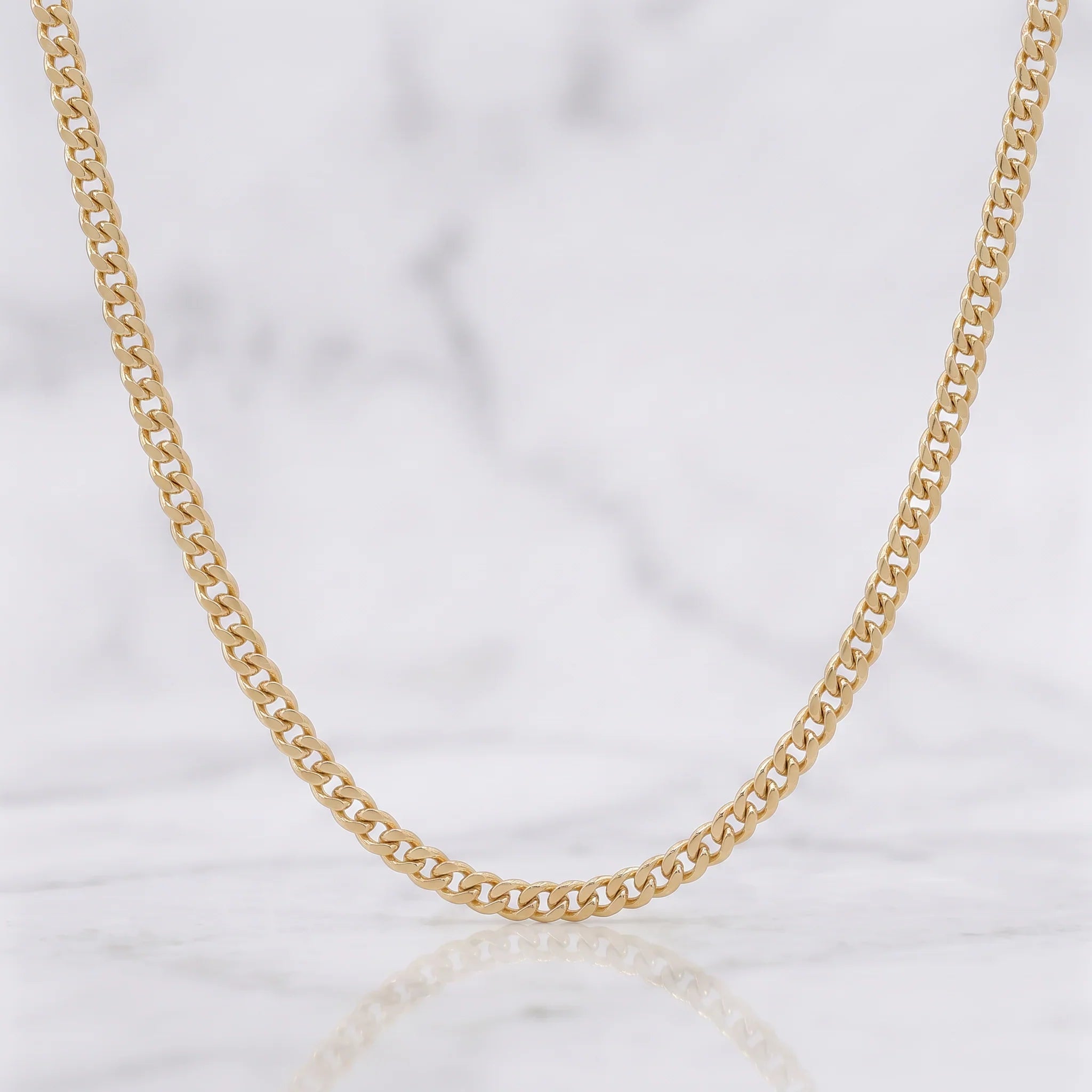 Cadena Cubana 1.95g / 50cm / 2.37mm Oro Amarillo 18K