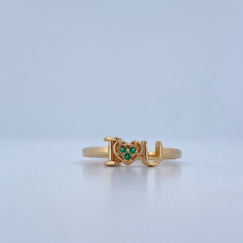 Anillo I Love You 1.85gr / T7 1/4 / Oro Amarillo 18K &