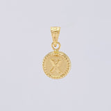 Dije Circulo Letra X 0.45g / 1.5cm Oro Amarillo 18K
