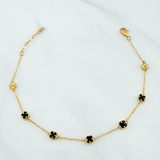 Pulso Trebol Aro Seguido 3.2 g / 21.7 cm / 4.15 mm Oro Amarillo 18K