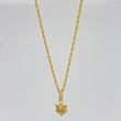 Set Cadena Lazo + Dije Corazón / 1,3 gr / 45 cm Oro Amarillo 18K