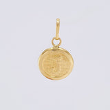 Dije Circulo Letra J 0.4g / 1.6cm Oro Amarillo 18K