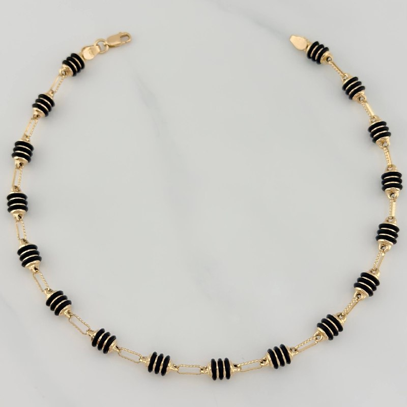 Tobillera Rustica Barril 6.15 g / 26.5 cm / 4.3 mm Oro Amarillo 18K