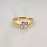 Anillo Solitario 1.75 g / T5 3/4 Oro Amarillo 18K