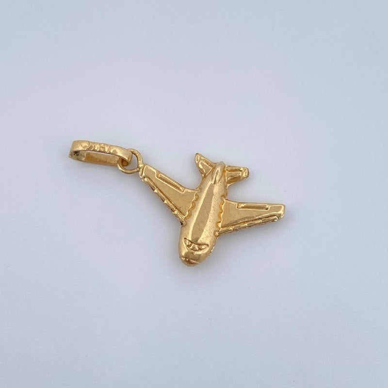 Dije Avion 0.55gr / 2.4cm / Oro Amarillo 18K &