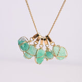 Dije Morralla Esmeralda Grande Oro Amarillo 18K (Joya) ©