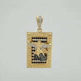 Dije Placa San Miguel Arcangel 10.35 g / 4.1 cm Tres Oros 18K