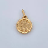 Dije Medalla Oso 0.95gr / 2cm / Oro Amarillo 18K &