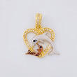 Dije Corazón Delfines 2.3g / 2.8cm Tres Oros 18K