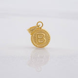Dije Circulo Letra B 0.4g / 1.5cm Oro Amarillo 18K