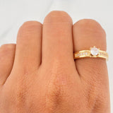 Anillo Solitario Puente 3.5 g / T6 1/4 Oro Amarillo 18K